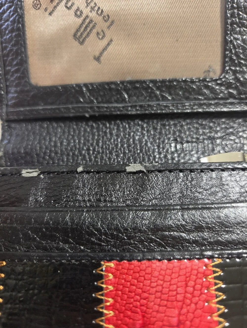 TeManli - Vintage Genuine Leather Patchwork Wallet
